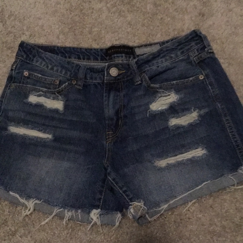 Distressed Denim Shorts